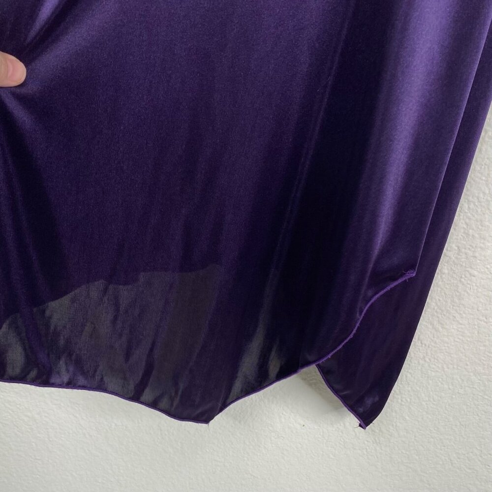 La Belle Dress Babydoll Satin Asymmetrical Women's Purple Sz M Vamp Whimsigoth - Picture 7 of 12